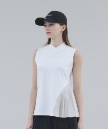 le coq sportif GOLF (ルコックスポルティフ（ゴルフ）)/変形襟ノースリーブモックシャツ【RIJOUME/リジューム】/ホワイト