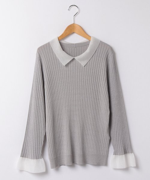 ワイドリブニットプルオーバー【THE NEW】 【HANAE MORI×CELFORDコラボ】プリーツスリーブニットプルオーバー O2430155108(18700円)