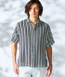 HIDEAWAYS NICOLE/【WEB限定】ラッセルジャガード半袖シャツ/506021457