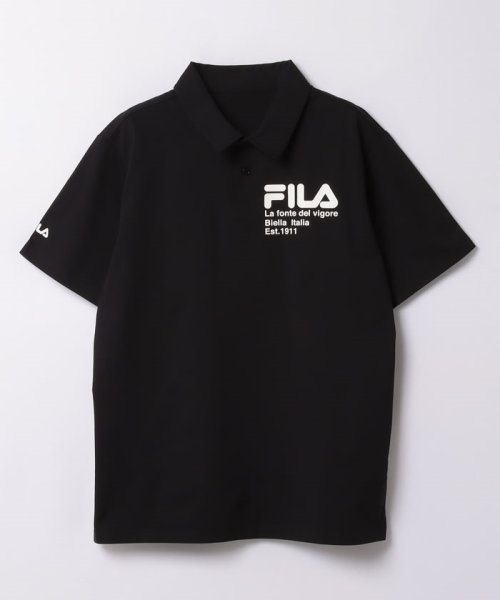 fila(men)(フィラ（メンズ）)/【フィラ】ドライ 半袖ポロシャツ/ブラック
