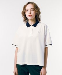 LACOSTE(ラコステ)/ヘビーウェイト鹿の子 ボクシーシルエットクレリックポロシャツ/ホワイト