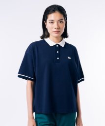 LACOSTE(ラコステ)/ヘビーウェイト鹿の子 ボクシーシルエットクレリックポロシャツ/ネイビー