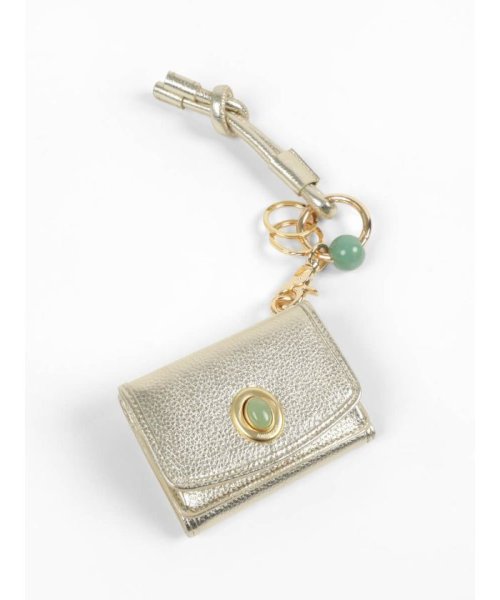 HASHIBAMI×PECHINCHAR　ハンドストラップ付き 天然石ミニウォレット 