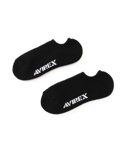 AVIREX(AVIREX)/《直営店限定》ANCLE LOGO SOCKS / アンクル ロゴソックス / AVIREX / アヴィレックス/ブラック