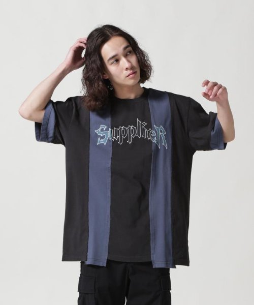 LHP(エルエイチピー)/SUPPLIER/サプライヤー/LAYERING IRON LOGO TEE/ブラック