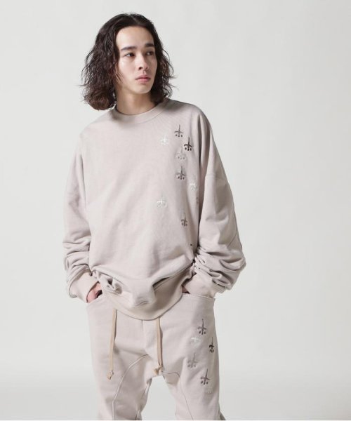 RoyalFlash(ロイヤルフラッシュ)/CTLS/シーティーエルエス/別注USUAL CREW－NECK 刺繍クロス/ベージュ