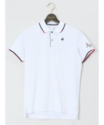 GRAND-BACK(グランバック)/【大きいサイズ】ルコックスポルティフ ゴルフ/le coq sportif GOLF ベーシック地柄 半袖ポロシャツ メンズ ポロシャツ カットソー カジュアル/ホワイト