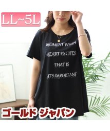 GOLD JAPAN/大きいサイズ レディース ビッグサイズ シャドーロゴチュニックTシャツ/506048773