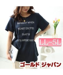 GOLD JAPAN/大きいサイズ レディース ビッグサイズ シャドーロゴチュニックTシャツ/506048773