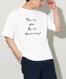 a.v.v (MEN)(アー・ヴェ・ヴェメンズ)/【ucaU×a.v.vコラボ】プリントワイドシルエットTシャツ/ホワイト