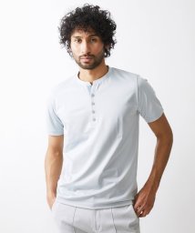 MICHEL KLEIN HOMME(ミッシェルクランオム)/《日本製》ヘンリーネック半袖カットソー 24SS/グリーン（30）