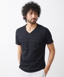 MICHEL KLEIN HOMME(ミッシェルクランオム)/《日本製》ダイヤ柄半袖カットソー 24SS/ブラック（94）