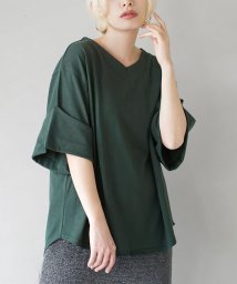 zootie(ズーティー)/URBAN PLUS ロールアップスリーブ ビッグTシャツ/ダークグリーン