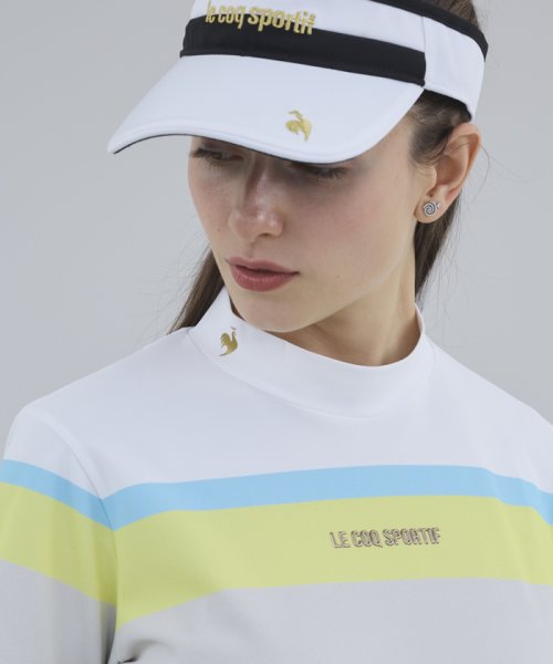 le coq sportif GOLF (ルコックスポルティフ（ゴルフ）)/フレンチボーダーモックネックシャツ/SUNSCREEN【RIJOUME/リジューム】/ホワイト