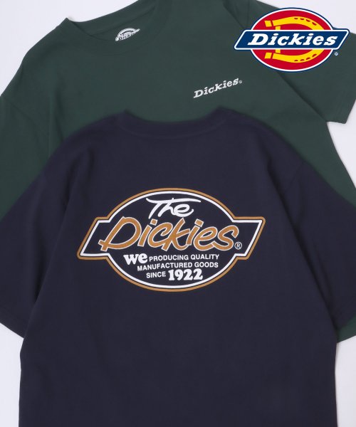 LAZAR(ラザル)/【Lazar】Dickies/ディッキーズ 別注 オーバーサイズ ロゴ バックプリント ワンポイント刺繍 半袖Tシャツ/レディース メンズ/柄D