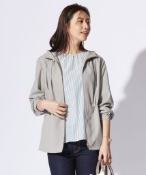 J.PRESS LADIES（LARGE SIZE）/【洗える】80/1スパンタイプライター フーデッド アウター/505994182