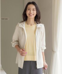 J.PRESS LADIES（LARGE SIZE）/【洗える】80/1スパンタイプライター フーデッド アウター/505994182