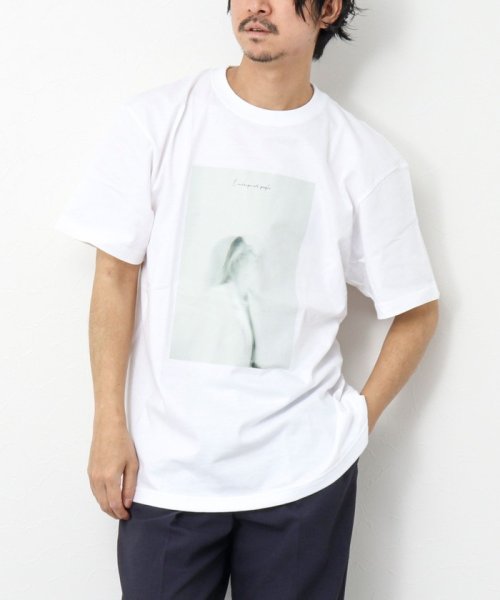 NOLLEY’S goodman(ノーリーズグッドマン)/Landscape with people T－shirts フォトプリントTシャツ/オフホワイト