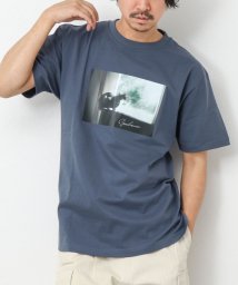 NOLLEY’S goodman(ノーリーズグッドマン)/GOODMAN CAT&DOG photo T－shirts フォトプリントTシャツ/インディゴブルー