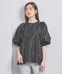 UNITED ARROWS(ユナイテッドアローズ)/ハシゴ カットジャカード ブラウス/BLACK