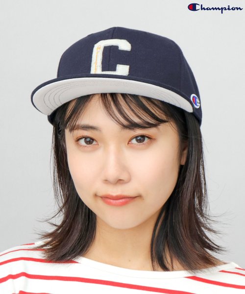 AMS SELECT(エーエムエスセレクト)/チャンピオン Champion 帽子 キャップ メンズ レディース メンズキャップ ストレートキャップ ベーシック/ネイビー