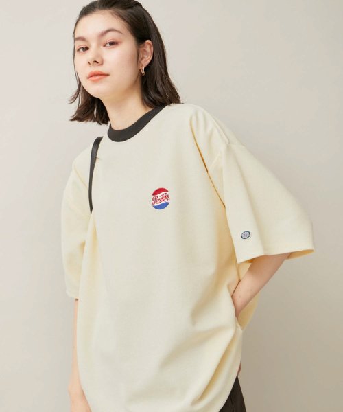 ROPE' PICNIC R(ロペピクニック アール)/【DISCUS ATHLETIC×PEPSI】ピケリンガーTシャツ/キナリ系（17）