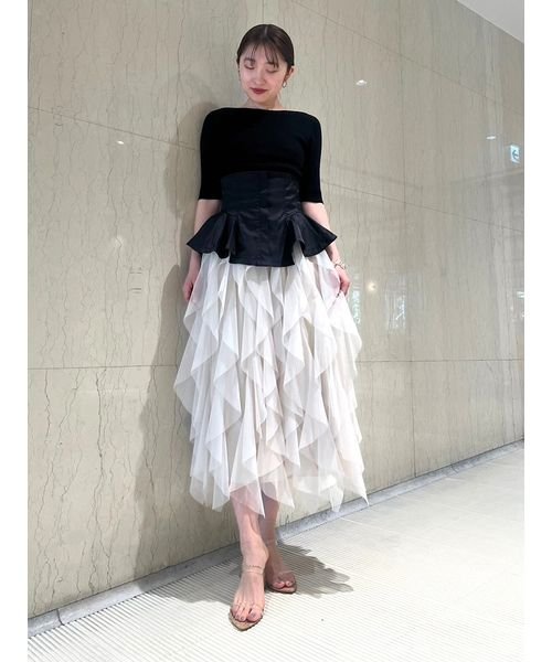 ペプラムベルトチュールスカート 予めご了承ください