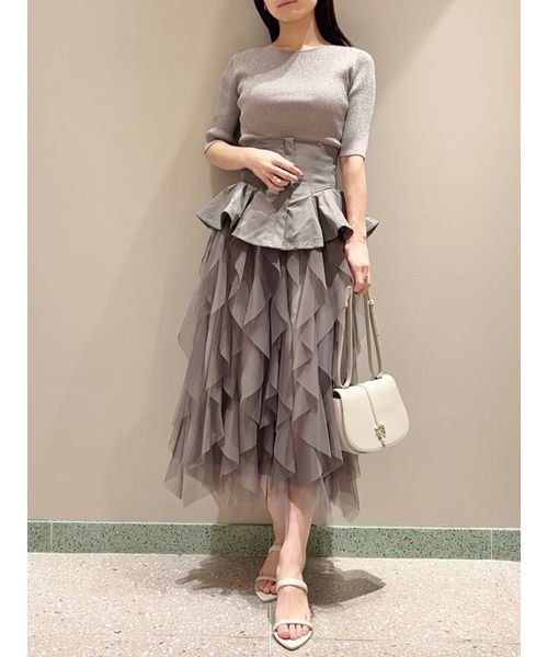 ペプラムベルトチュールスカート 予めご了承ください