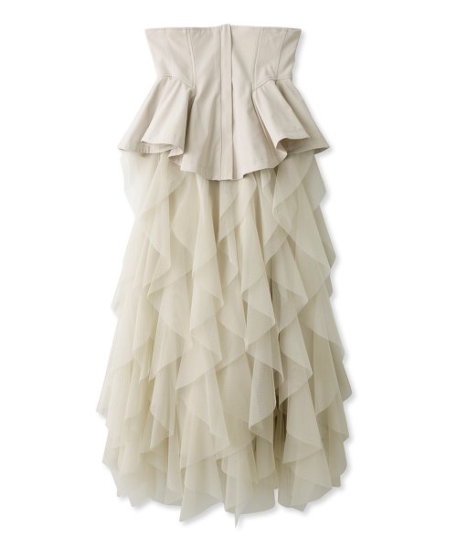 ペプラムベルトチュールスカート 予めご了承ください