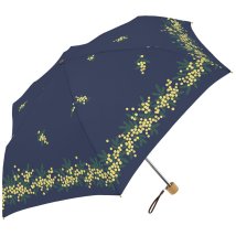 BACKYARD FAMILY(バックヤードファミリー)/ブラックコーティング 晴雨兼用 50cm テキスタイル 折りたたみ傘/イエロー