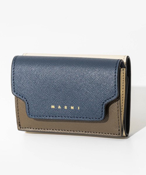 マルニ MARNI PFMOW02U23 LV520 三つ折り財布 TRIFOLD レディース 財布 折財布 ミニ財布 サフィアーノカーフスキン レザー 本革 また