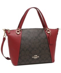 COACH/コーチ アウトレット トートバッグ ショルダーバッグ シグネチャー 2WAY ブラウン レッド レディース COACH C6230 IMRVQ/506050963