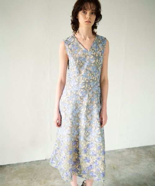 オーナメント刺繍タイトワンピース グレースコンチネンタル パーティー  