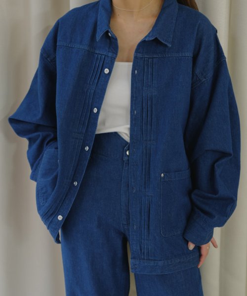PAL OUTLET(パル　アウトレット)/【Pasterip】Design denim jacket/ブルー