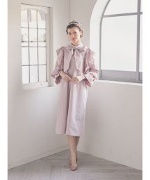 Maison de FLEUR Petite Robe(メゾンドフルール　プチローブ)/ラッフルボウタイワンピース/ピンク