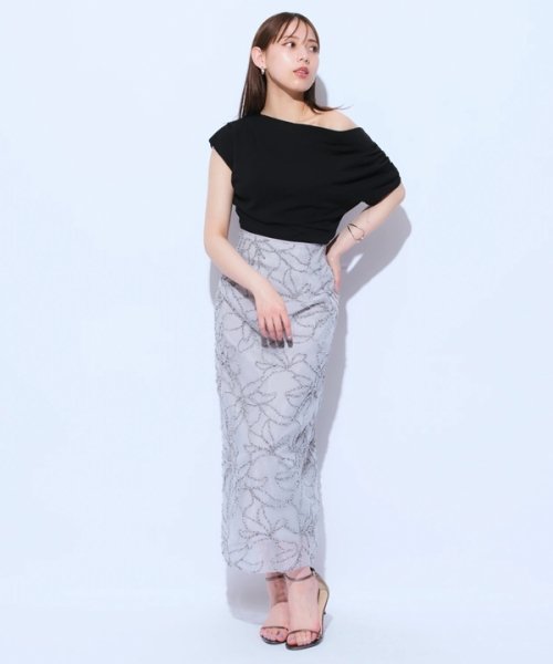 フリンジ刺繍タイトスカート(506051588) | マイストラーダ(Mystrada  