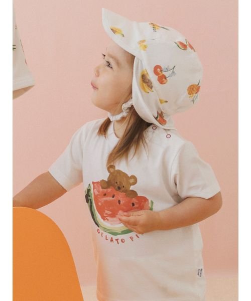 gelato pique Kids＆Baby(gelato pique Kids＆Baby)/【接触冷感】【BABY】フルーツアニマルワンポイントTシャツ/OWHT