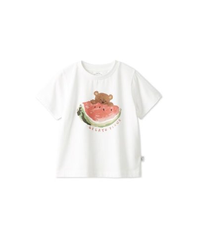 【接触冷感】【KIDS】フルーツアニマルワンポイントTシャツ