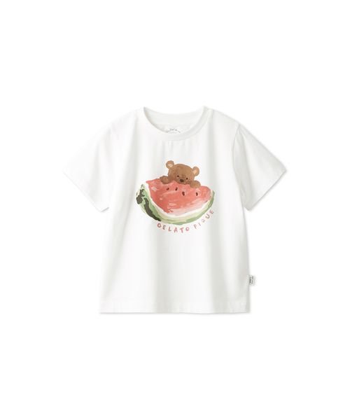 gelato pique Kids＆Baby(gelato pique Kids＆Baby)/【接触冷感】【KIDS】フルーツアニマルワンポイントTシャツ/OWHT