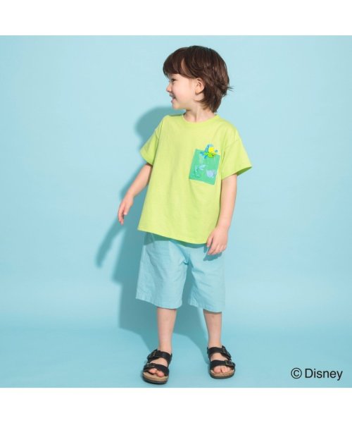 BRANSHES(ブランシェス)/【Disney】リトルマーメイド：PVCポケット半袖Tシャツ/ライム