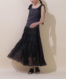 JILL by JILL STUART(ジル バイ ジル スチュアート)/◇シアーシャイニーボリュームスカート/ブラック