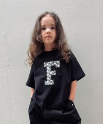 FITH(フィス)/さらさら天竺Fロゴ半袖Tシャツ/ブラック系1