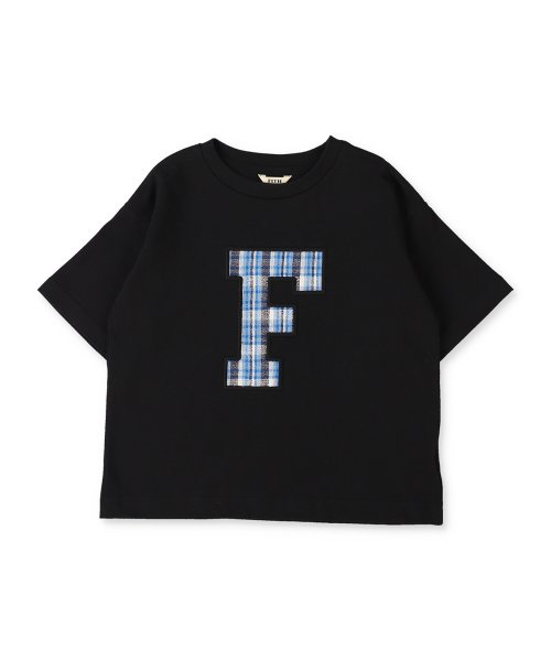 FITH(フィス)/さらさら天竺Fロゴ半袖Tシャツ/ブラック