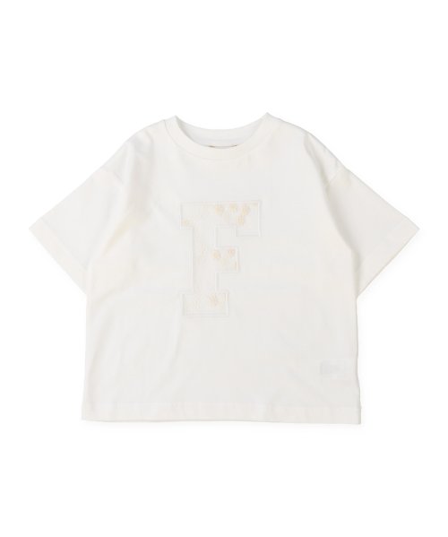 FITH(フィス)/さらさら天竺Fロゴ半袖Tシャツ/ホワイト系1