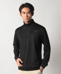 EDWIN/#EDWIN GOLF HALF ZIP MIDLER BLACK/505942938