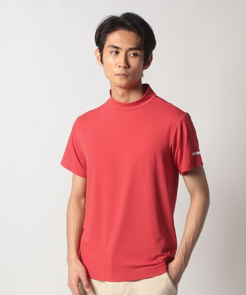 EDWIN(EDWIN)/#GOLF RUBBER PRINT   MOCK－NECK H/S RED/レッド