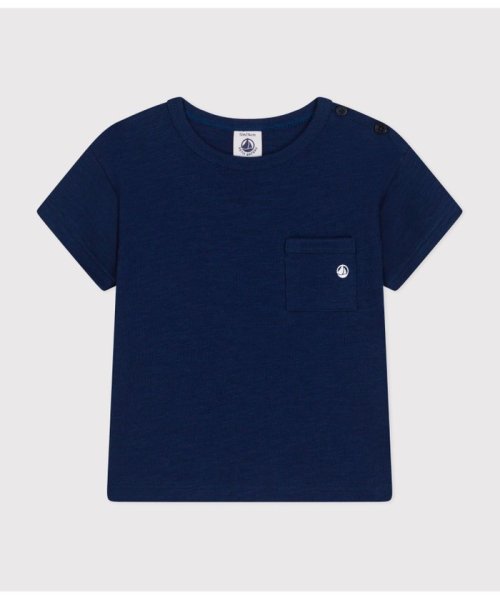 PETIT BATEAU(プチバトー)/コットンプリント半袖Ｔシャツ/ネイビー