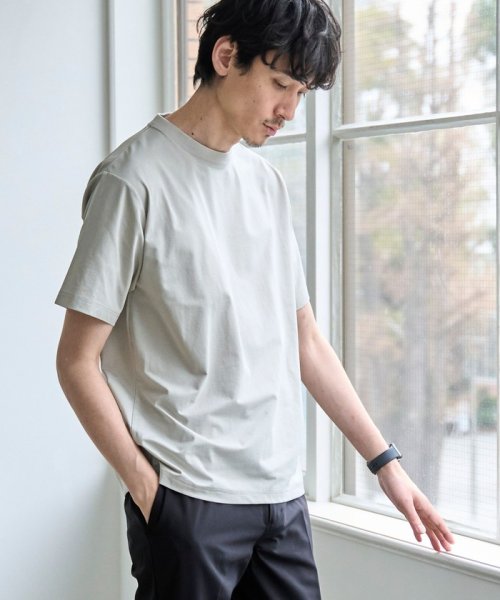 coen(coen)/【RONEL】ベーシッククルーネックTシャツ/LT.GRAY