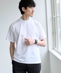 coen(coen)/【RONEL】ジャケットネックTシャツ/WHITE