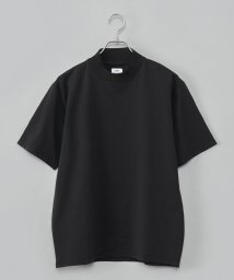coen(coen)/【RONEL】ジャケットネックTシャツ/BLACK